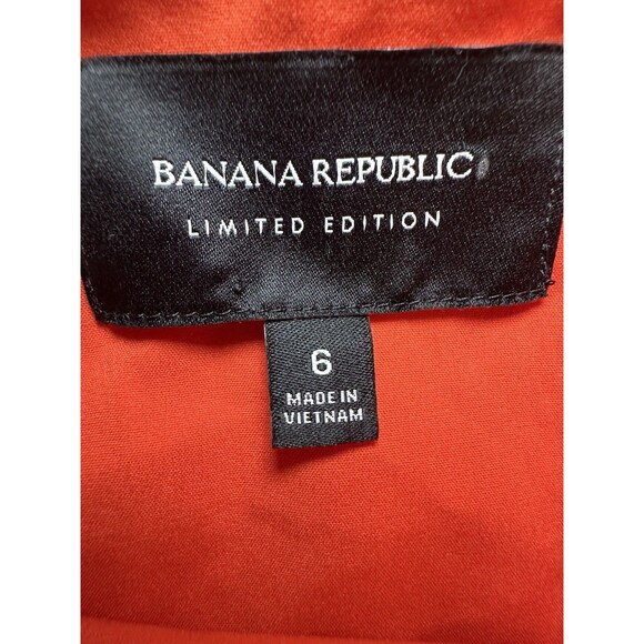 Banana Republic Lace Shift Dress‎ Giant Bow Back Orange Red Women's SIZE 6 - Picture 10 of 15